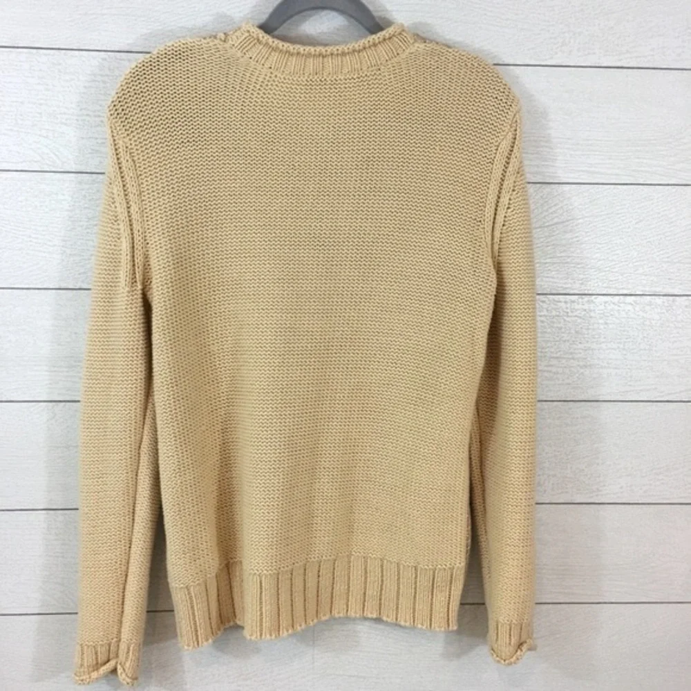 Narsico Rodriguez Gold Cable Knit Sweater. - Picture 3 of 7